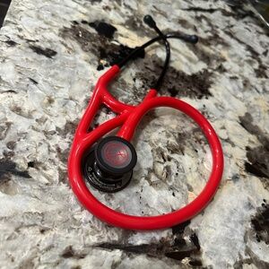 Bright Red Littmann stethoscope